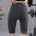 Hoge taille workout running shorts foar froulju